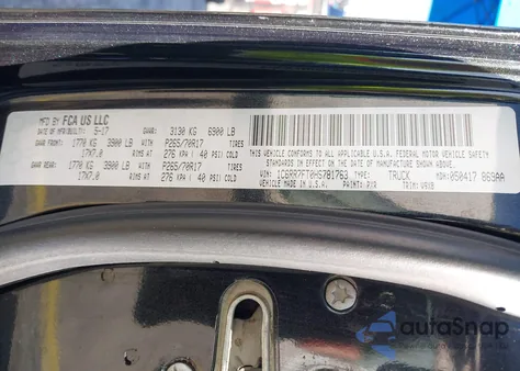 2017 Ram 1500 Tradesman 4X4 6'4 Box из США, поврежденный, VIN 1C6RR7FT0HS781763